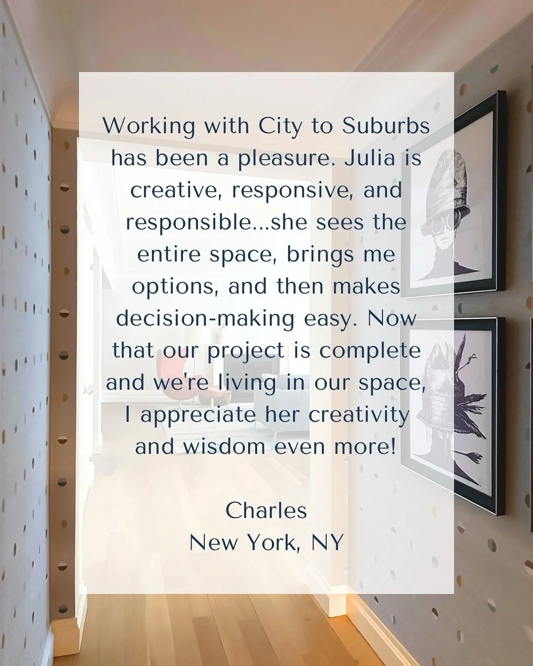 This kind feedback is a true gift 💝 . It perfectly captures our goal of making the design journey a collaborative and enjoyable experience for our clients. 

We guide you through the process, making decision-making easy so you can focus on the excit