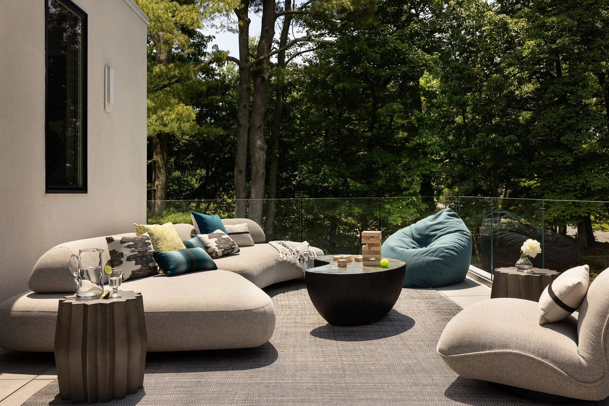 Modern outdoor kid-friendly balcony outdoor space