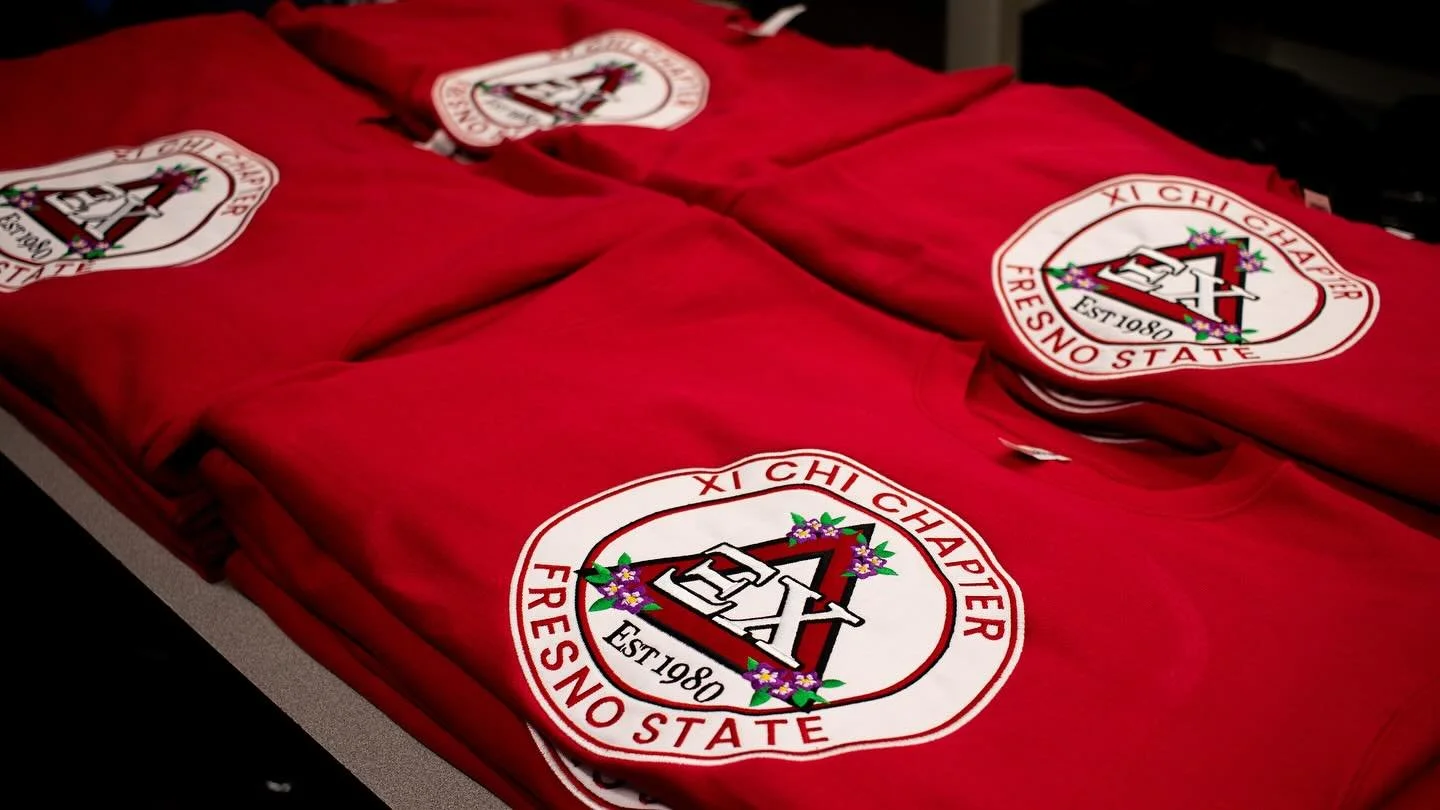 Super stoked to have been able to work on this project for the Xi Chi Chapter of Fresno!
This is a 2 step aplique process with embroidered details. 
We LOVE the way this came out! 🙌🏼
Stay Mad
#customapparel #apliqueembroidery #printhouse #embroider