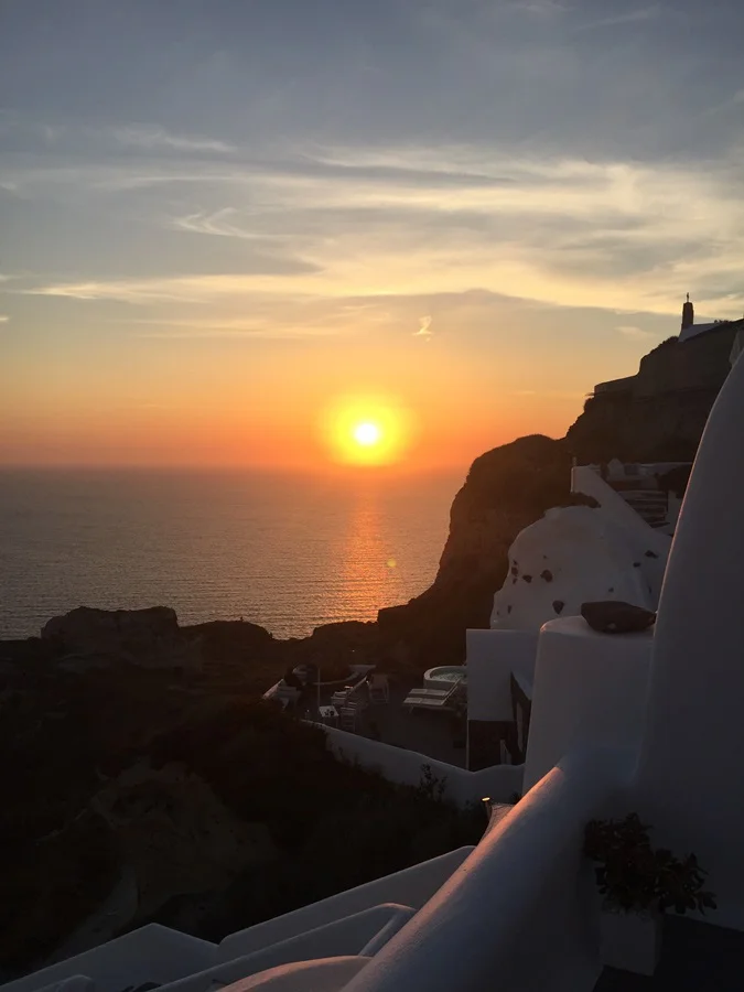 (1)  Santorini, the Golden Twilight...  
