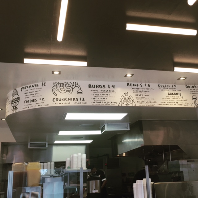 LocoL menu on the inside