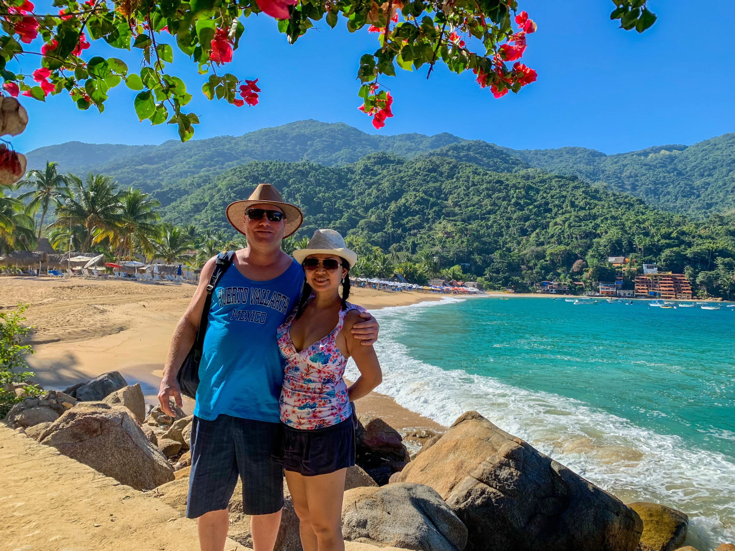Couple arriving at Yelapa pier on a boutique private tour.
