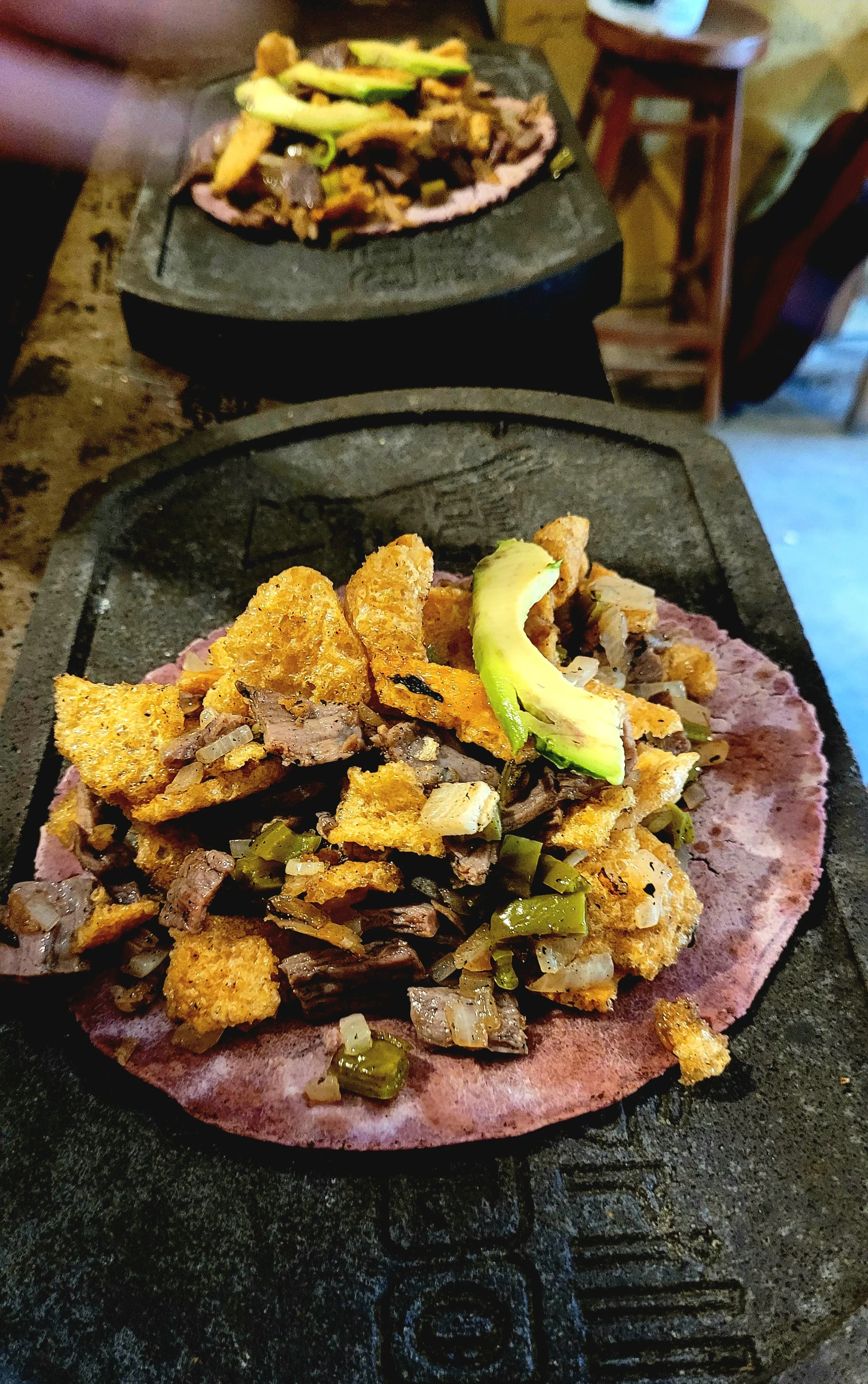 Stuffed taco prepared by guest in My Deztination cooking class.