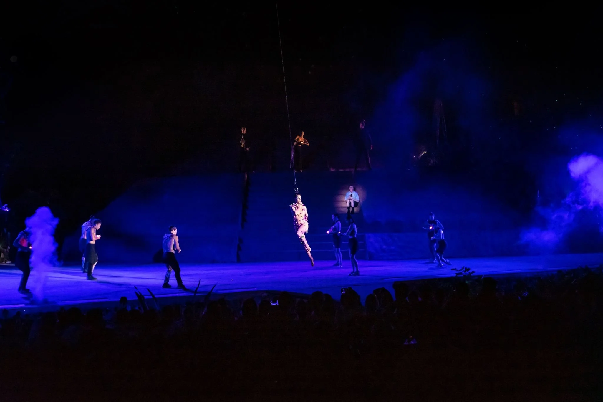 Stage filled with performers during Rhythms of the Night with My Deztination.