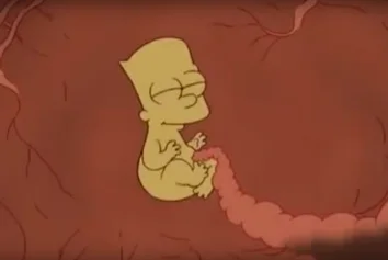 Screencap: Bart Simpson as fetus, The Simpsons, Fox
