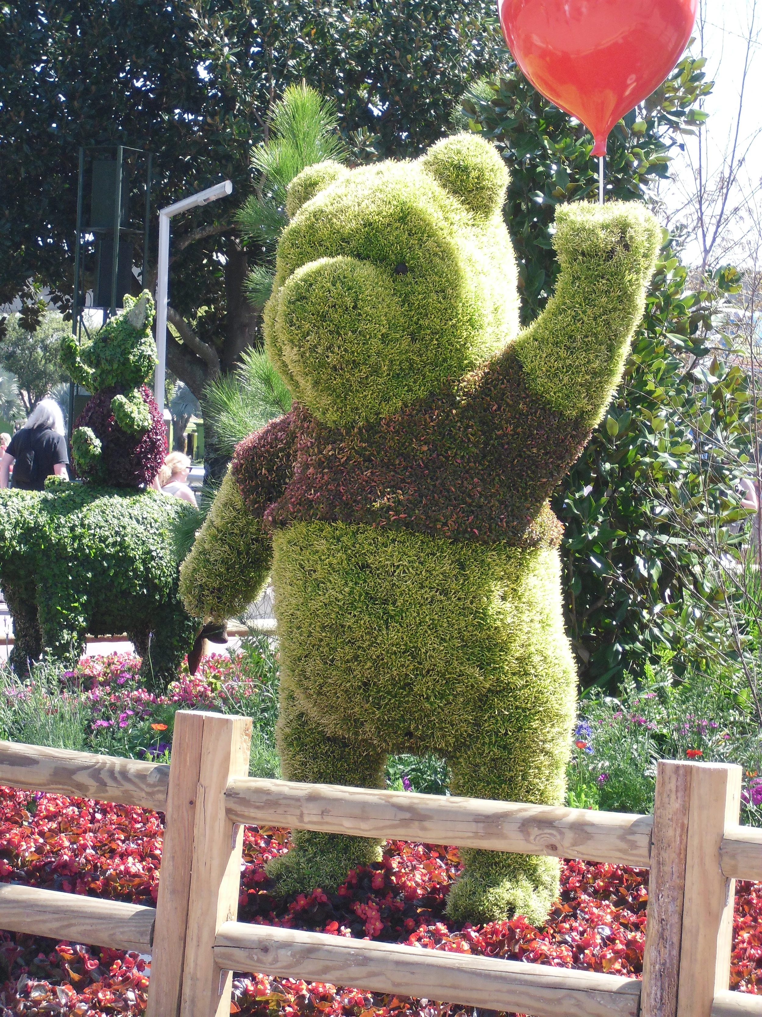Winnie The Pooh topiary at Epcot's Food and Wine Festival, Epcot, WDW, Florida -from author's collection