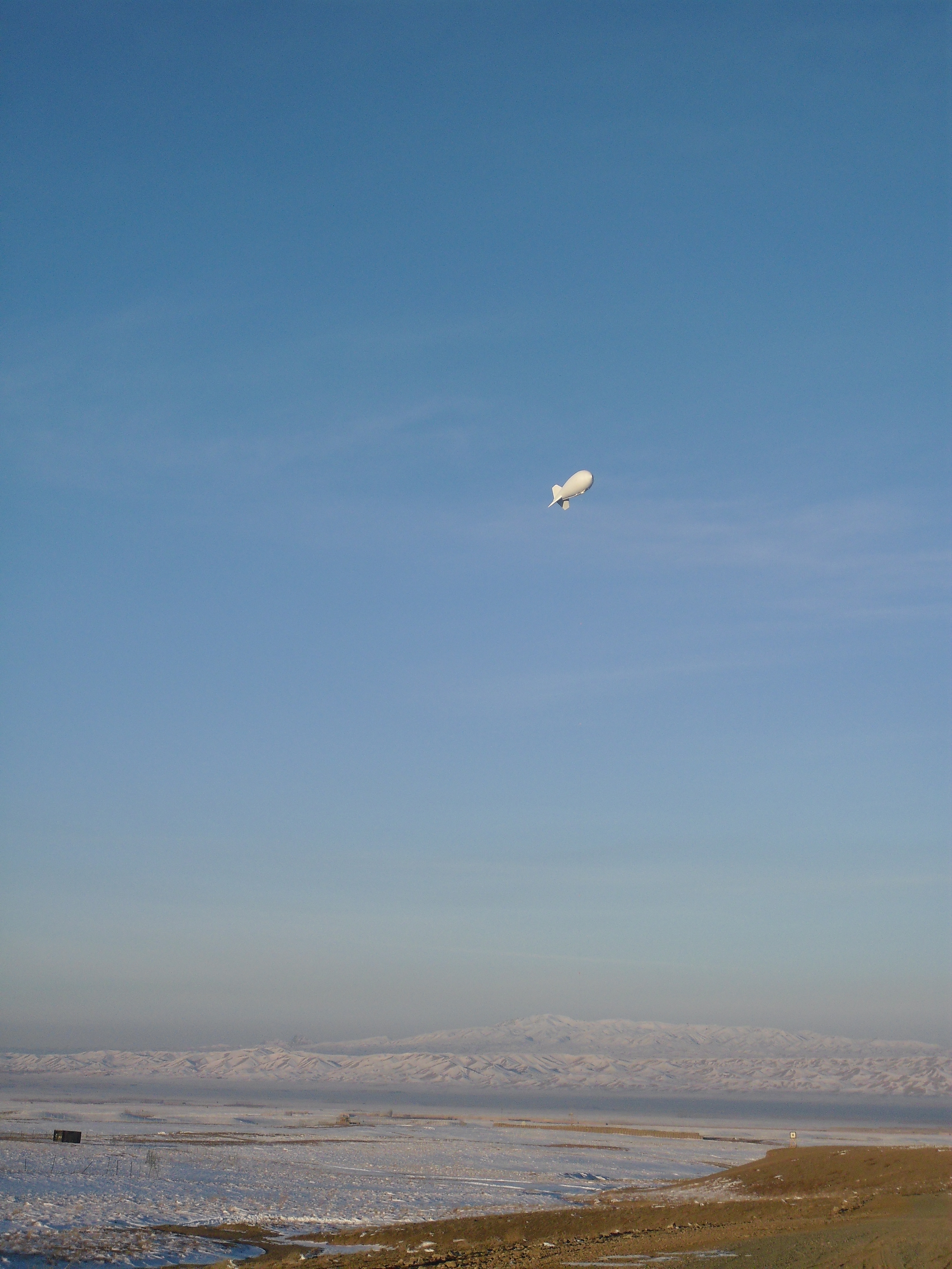 Weather balloon over FOB Sharana, Afghanistan -from author's collection