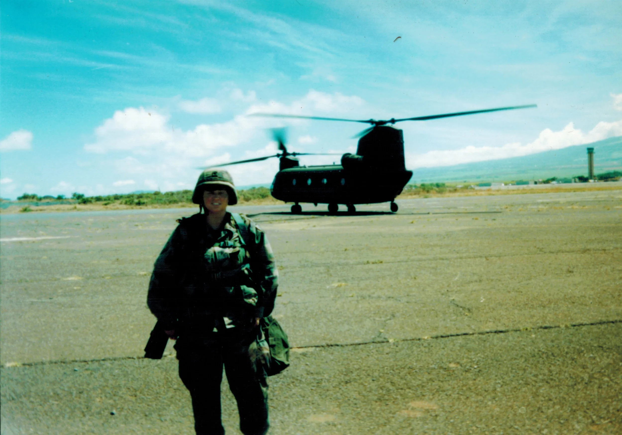 The author, PS Wright, while a SPC in the Army, Wheeler Air Field, Hawaii