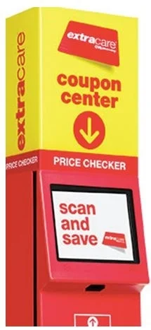 CVS price checker and loyalty card kiosk in use today