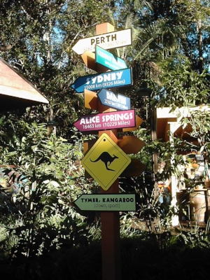 Australia Signs In World Showcase, Epcot, Walt Disney World, Florida 2006 - author's collection