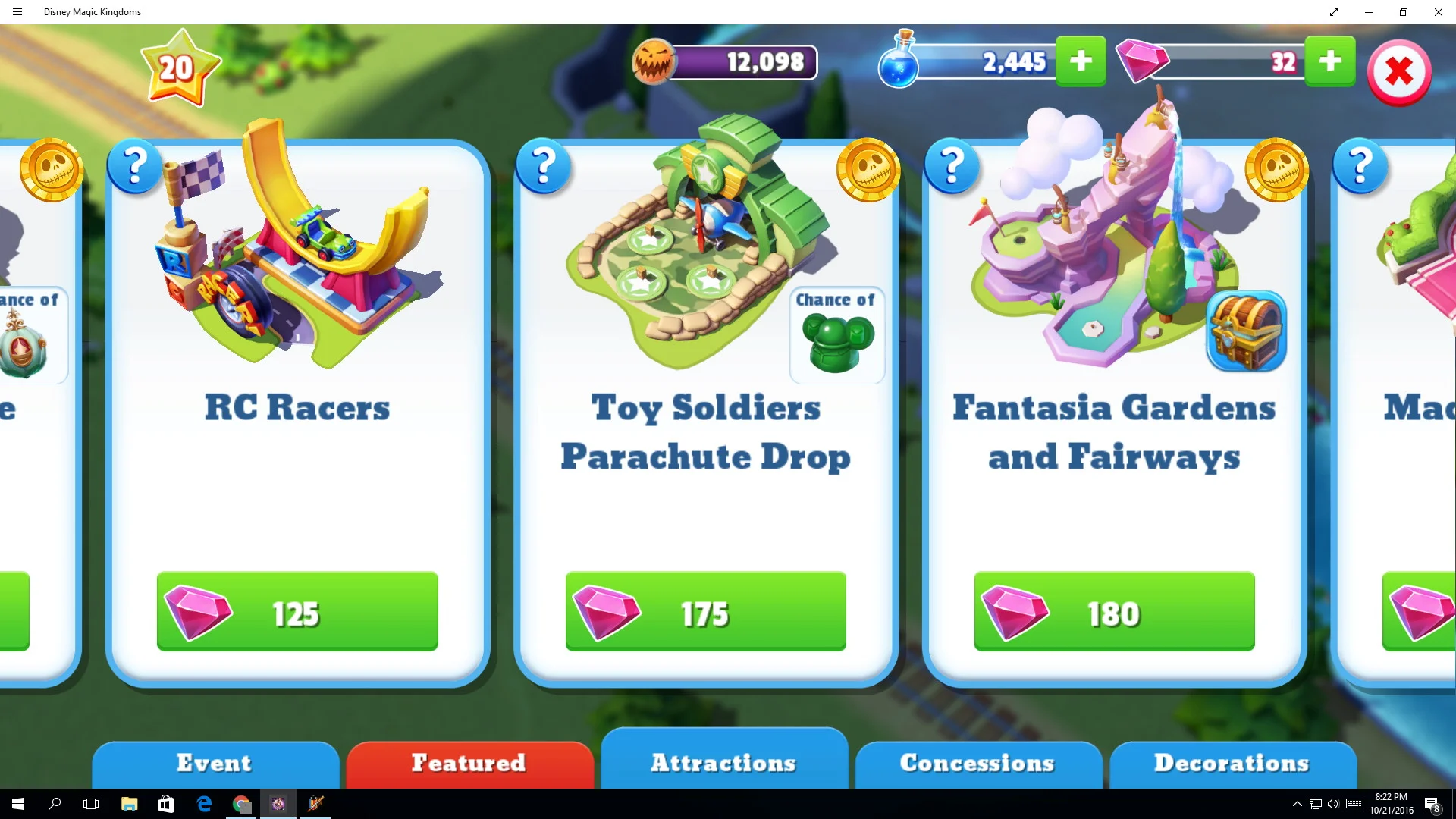 You need a lot of gems to buy most anything. The cheapest items are 35 gems. Some items cost thousands.