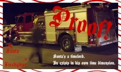 Santa sitting on firetruck, Tombstone Christmas Parade, Tombstone, Arizona 2014
