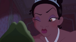 Tiana isn't sure about Naveen's kiss idea, Walt Disney Movie, 2009