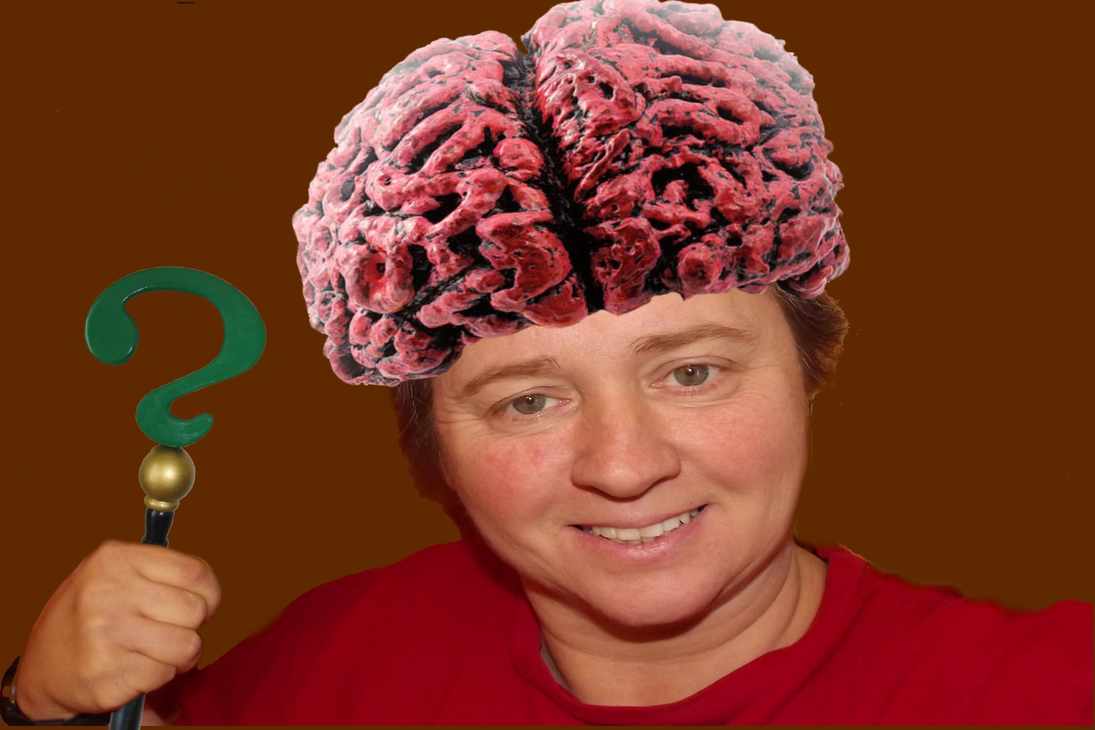 I has brains. See? I bought them at the costume store.
