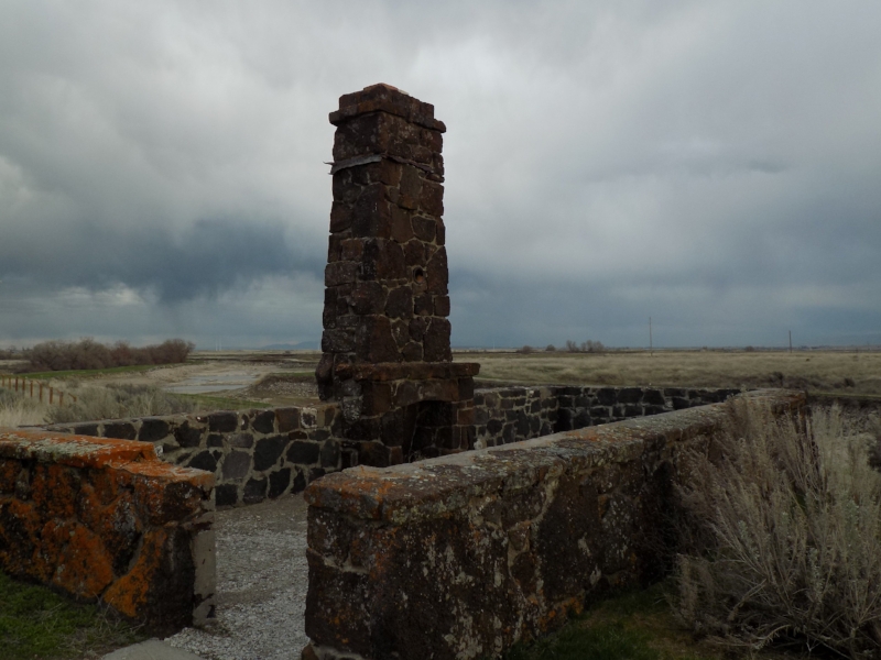 Remains of the camp welcome and reception building