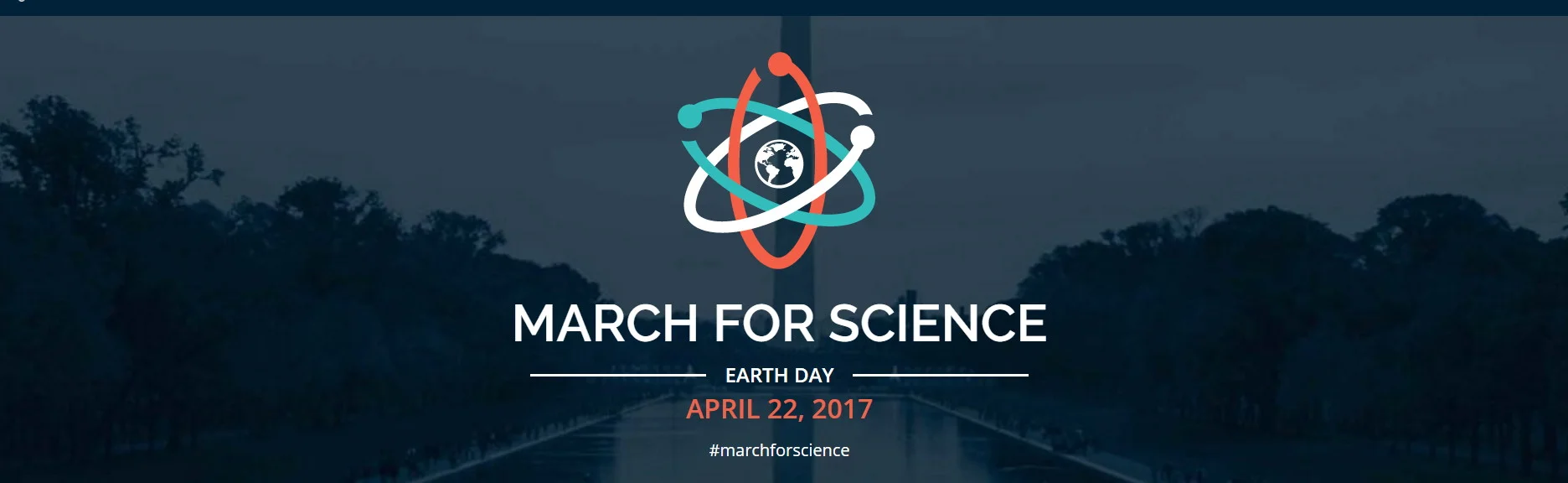 March for Science web page banner