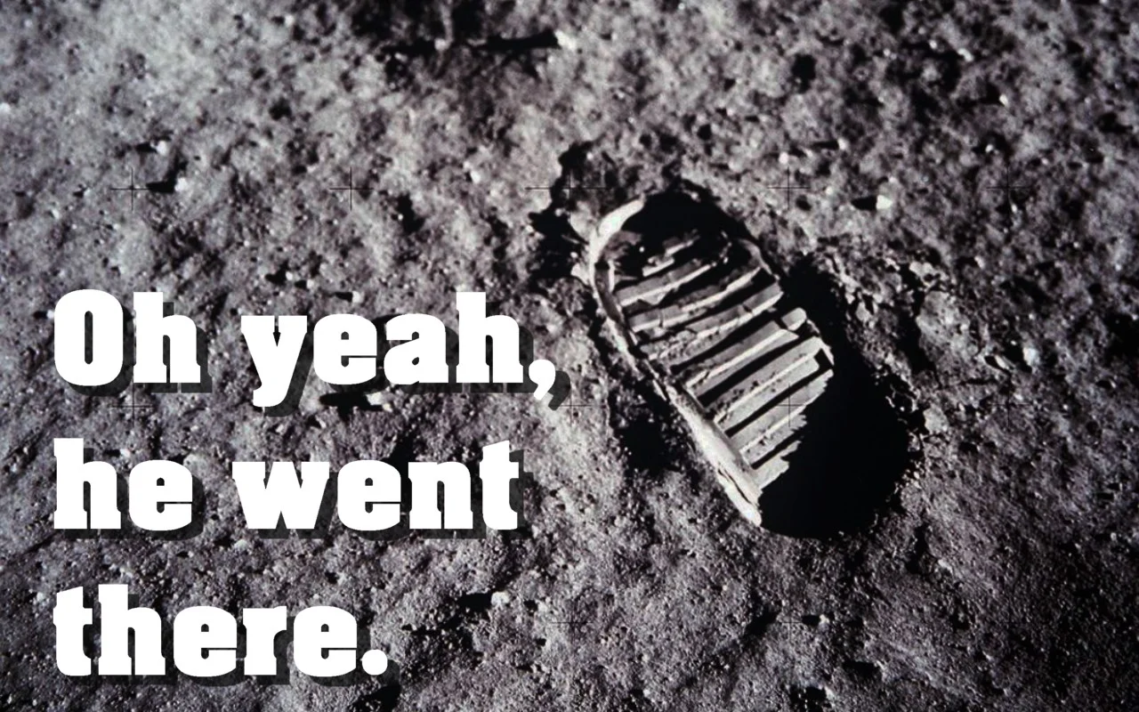 Photo of Neil Armstrong's bootprint on the moon courtesy NASA. NASA retains the copyright.