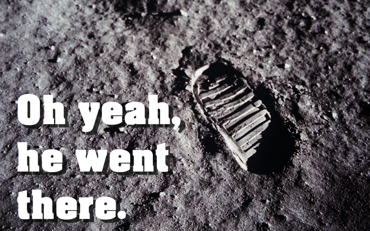 This image of Neil Armstrong's bootprint on the moon is copyright NASA and is available on their website for noncommercial use. 