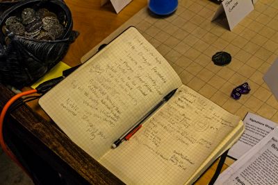 Spencer Crittendon's planning notebook.