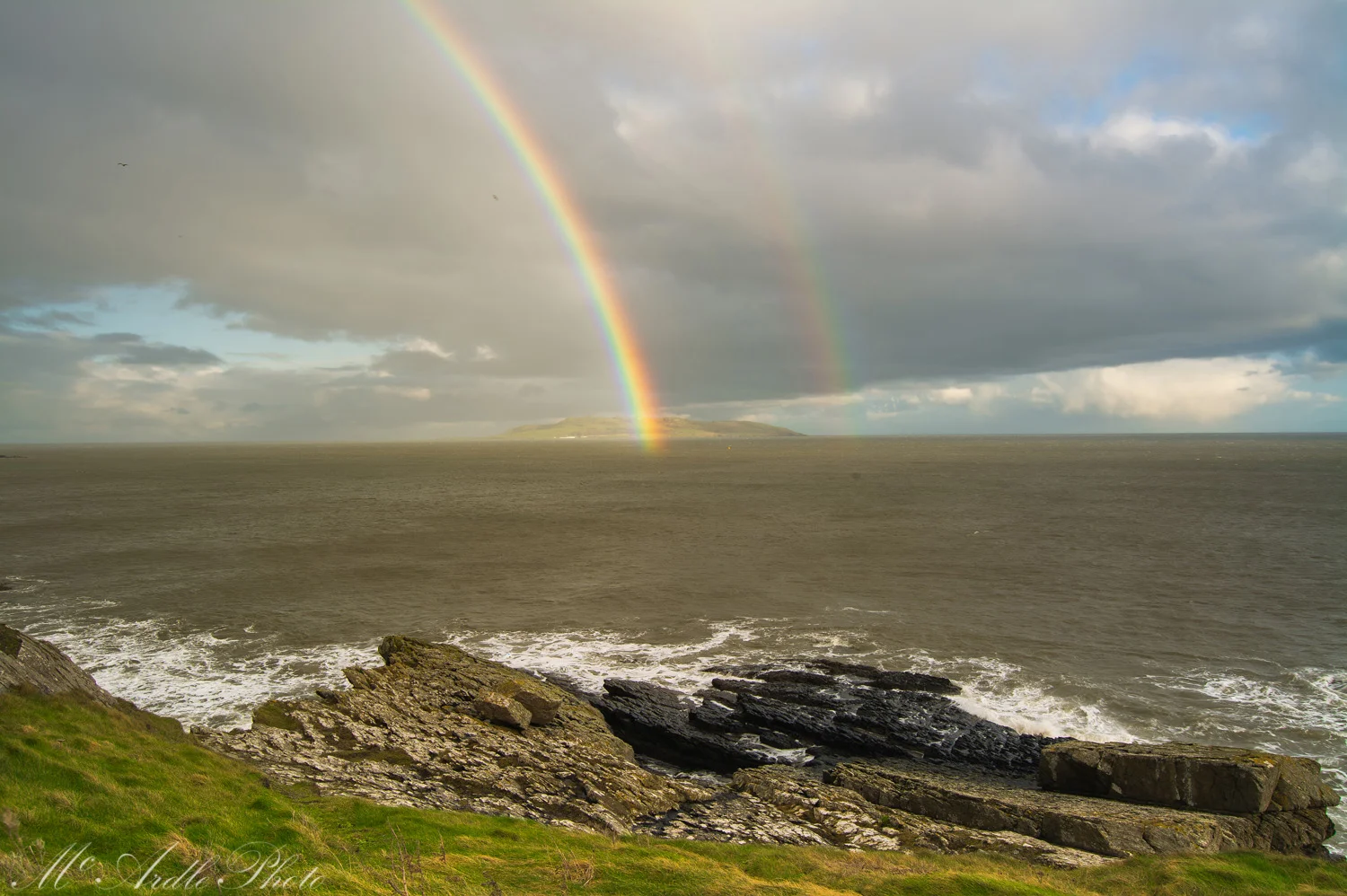 Double Rainbow over Lambay Island, Co. Dublin