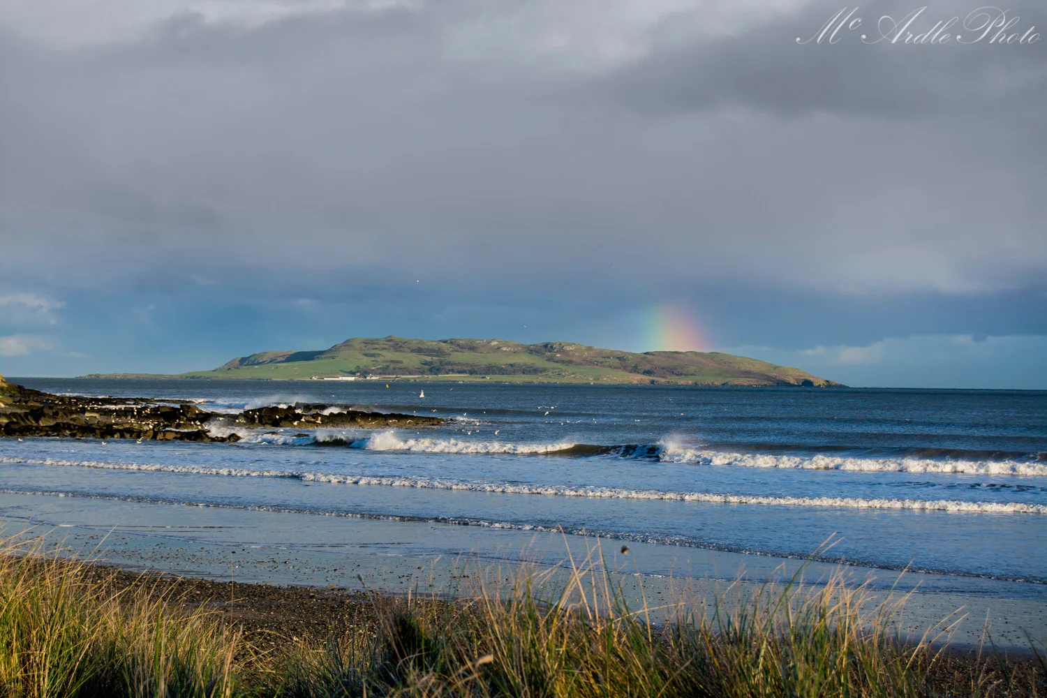 View of Lambay Island from Portrane, Co. Dublin