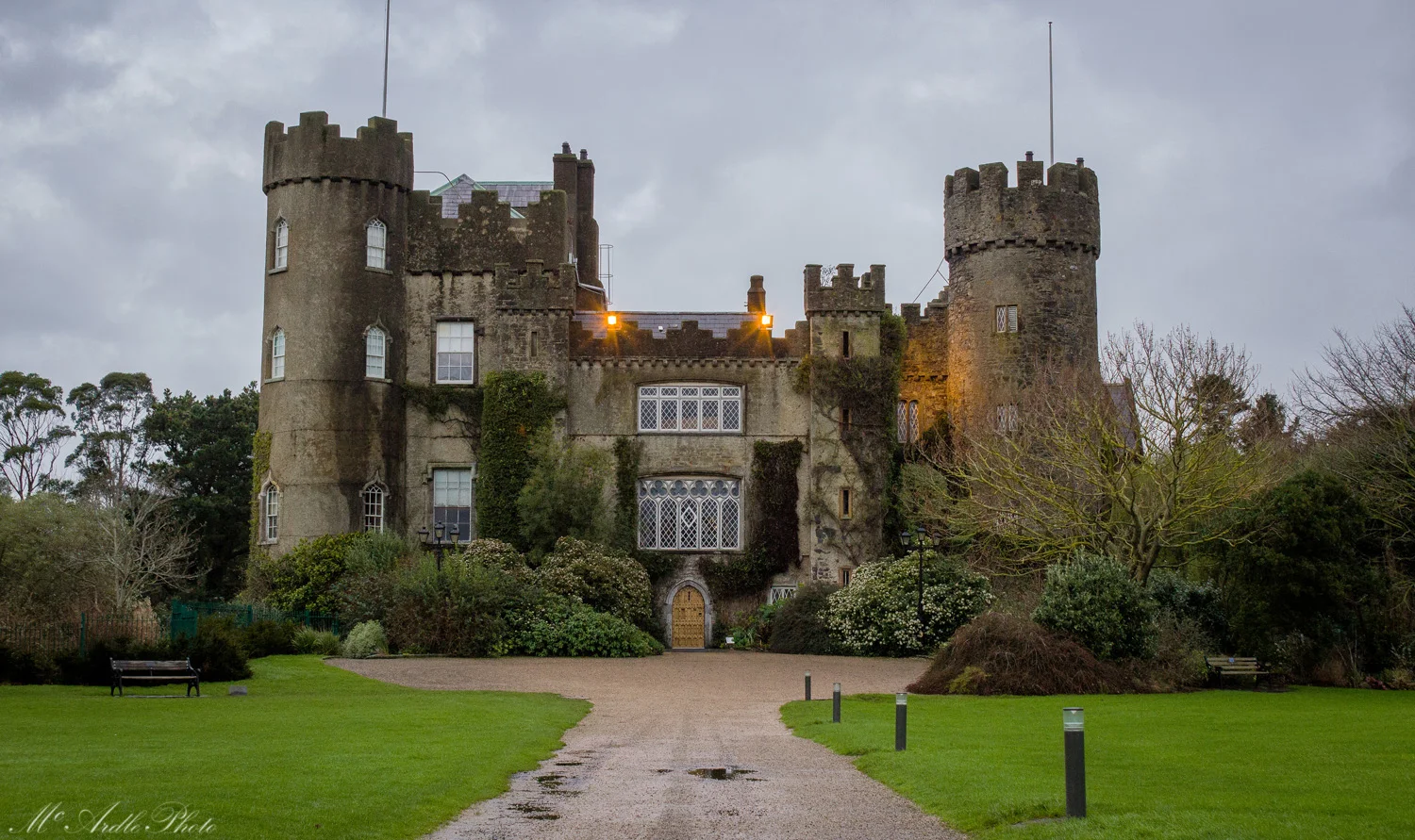 Malahide Castle on a Wet Day, Co. Dublin