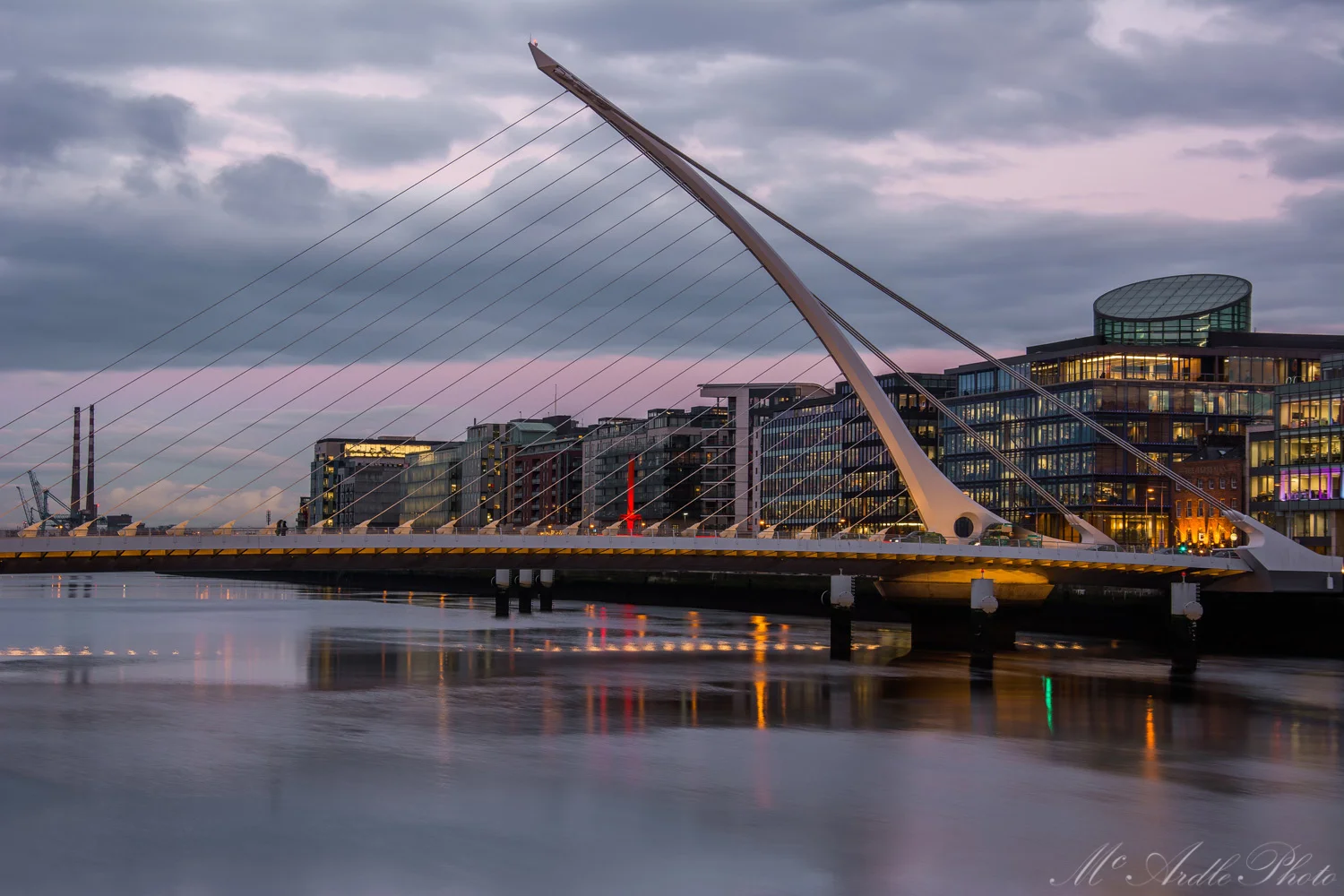 Sunset at The Samuel Beckett Bridge, Dublin City