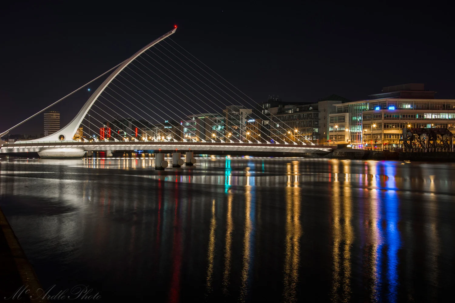 Samuel Beckett Bridge Across The River Liffey, Dublin City