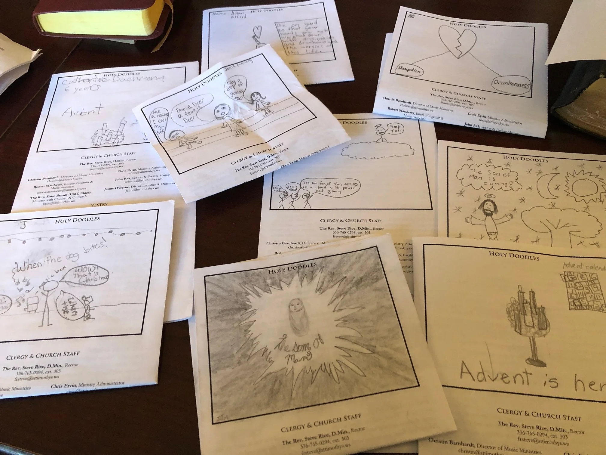 This week’s Holy Doodles. Click picture to enlarge.