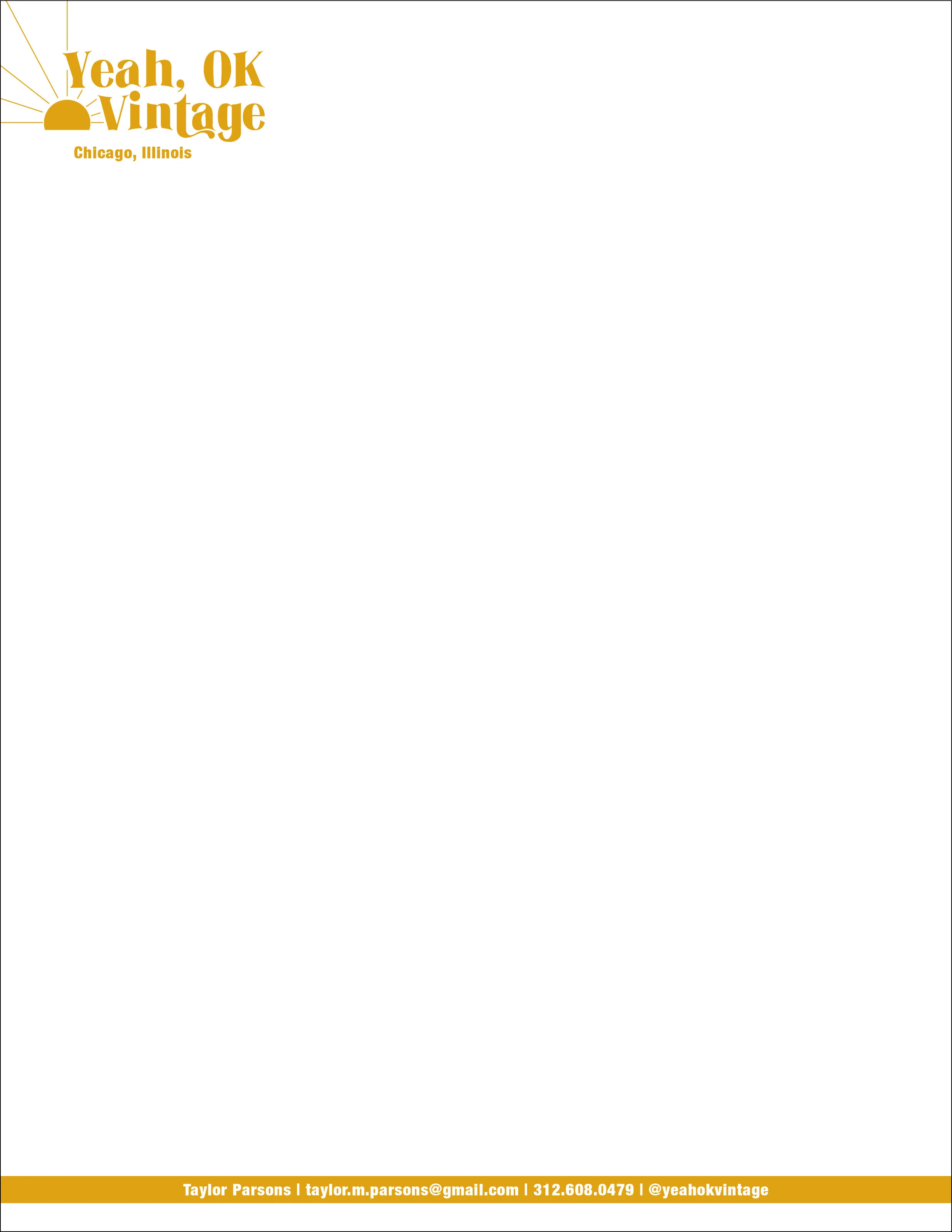 Yeah, OK Vintage Letterhead