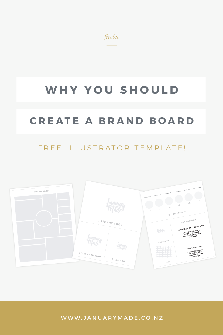 Why You Should Create A Brand Board Free Illustrator Template January Made Design Websites Branding
