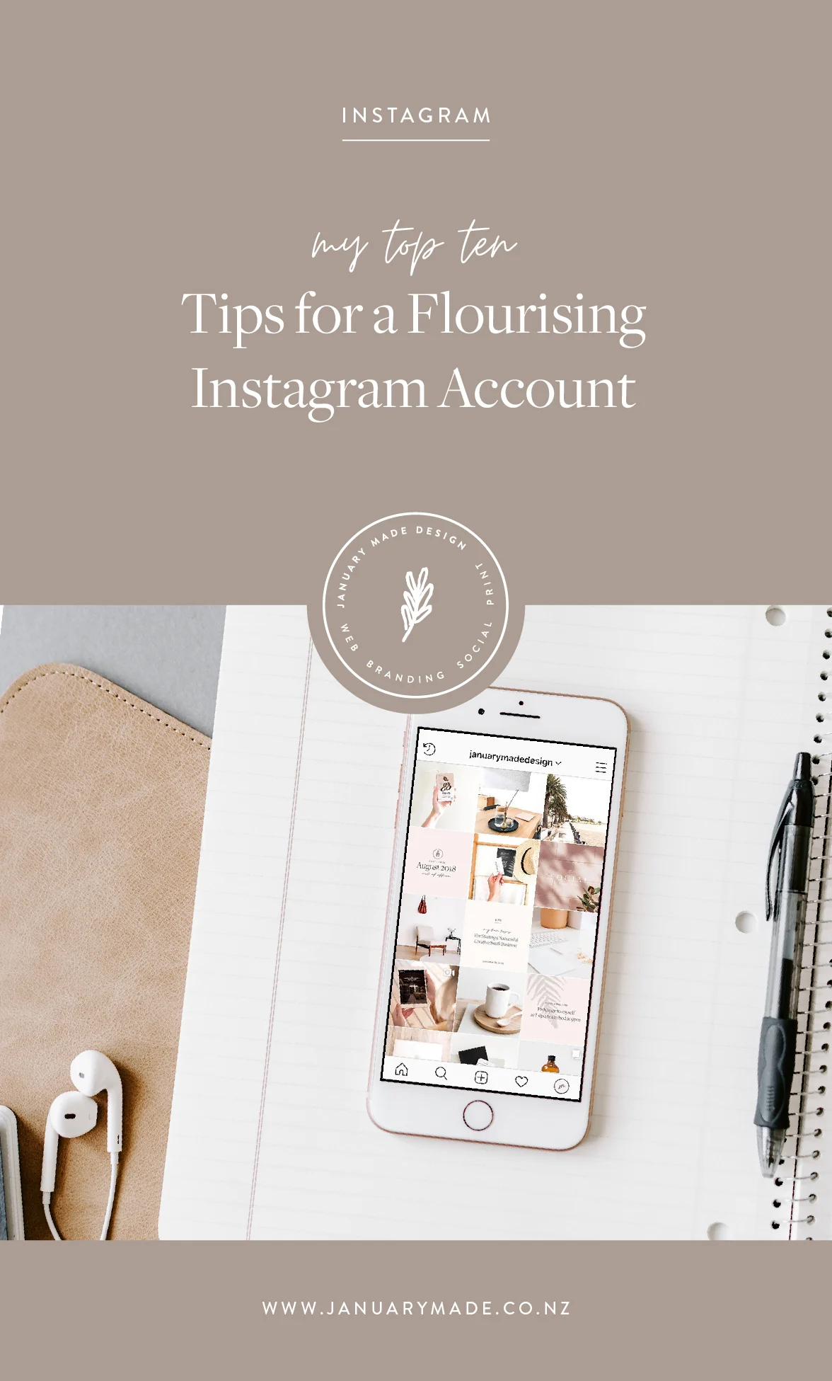 10 tips for a flourishing Instagram account - January Made Design