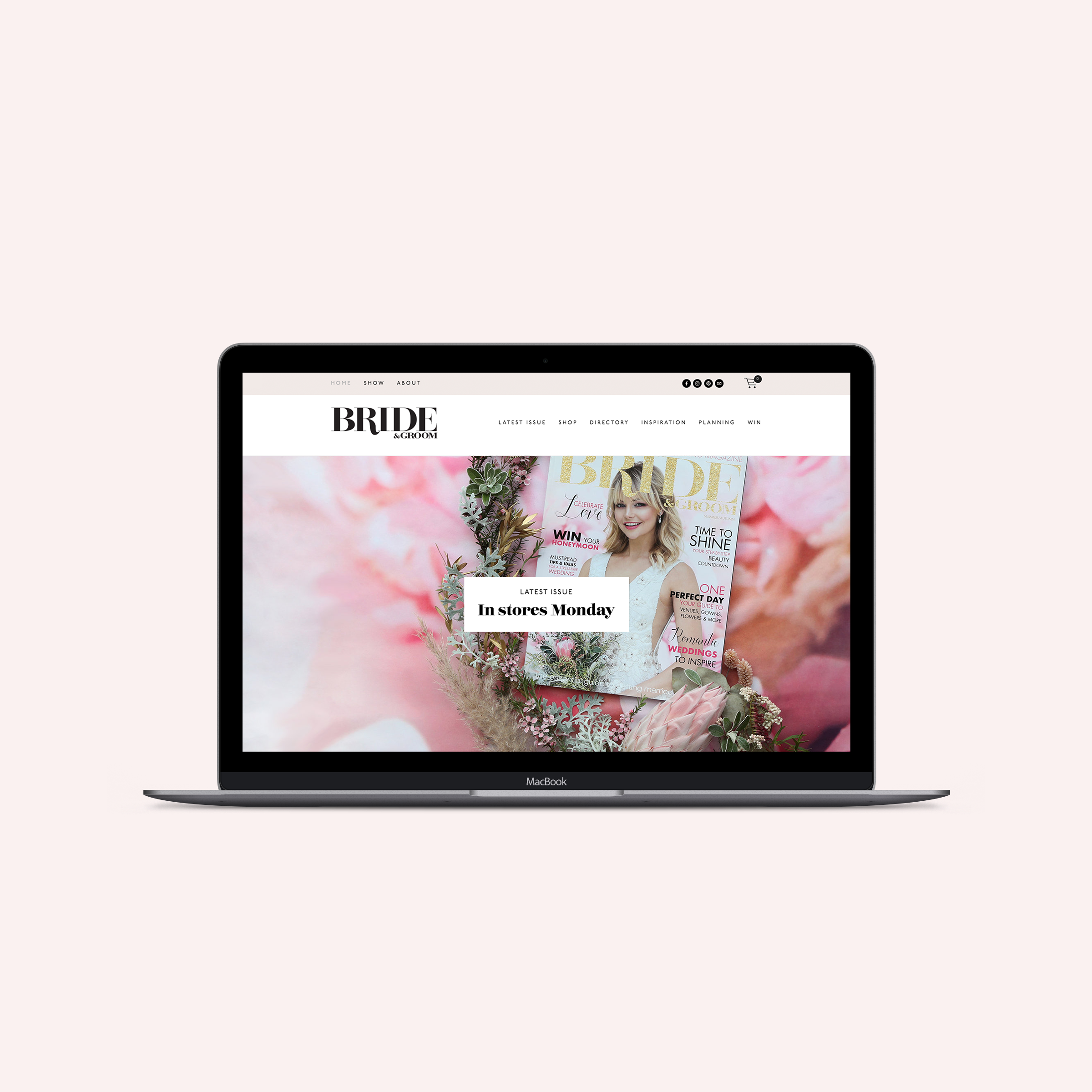 Bride and Groom Magazine website - By January Made Design