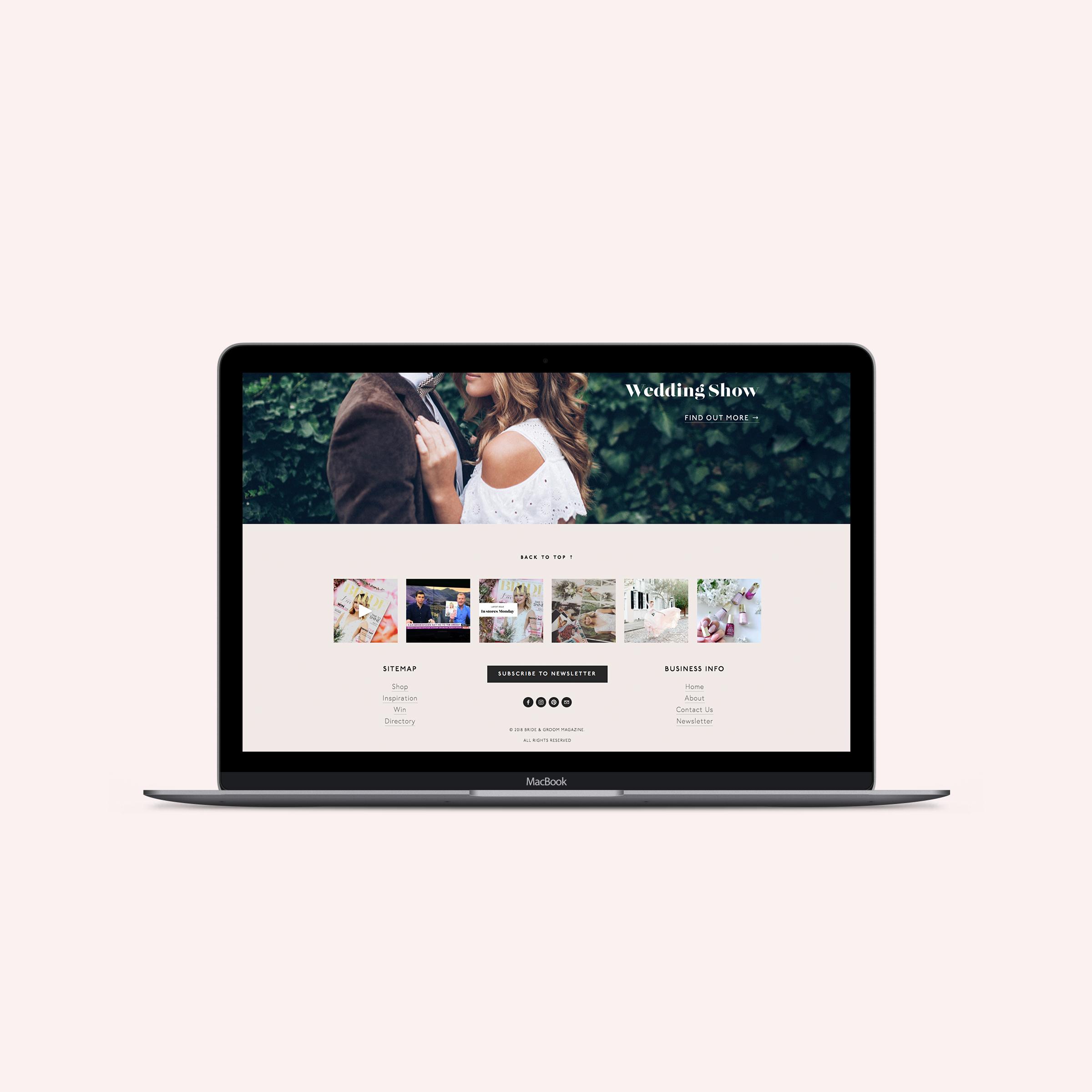 Bride and Groom Magazine website - By January Made Design