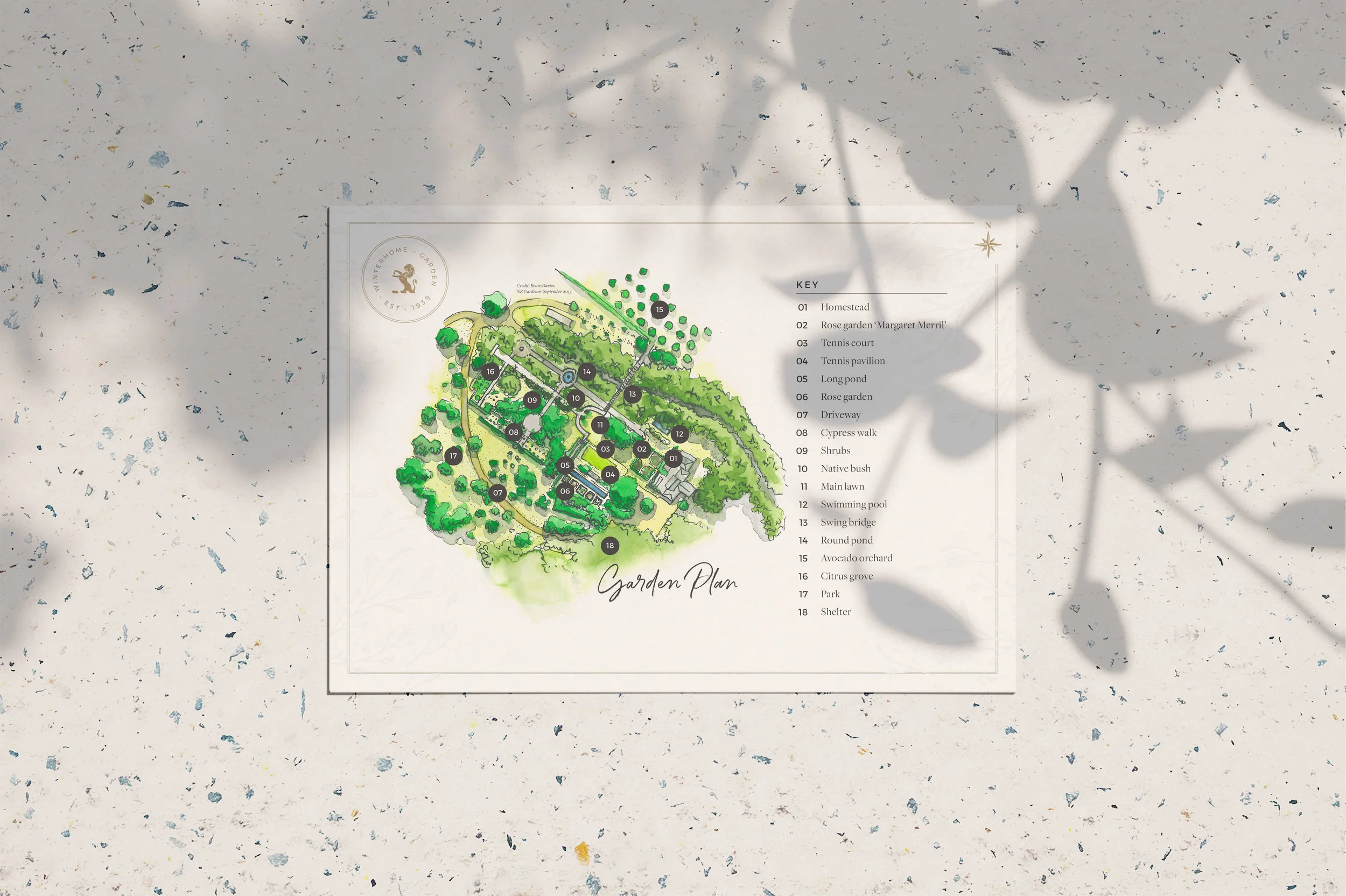 Winterhome Garden map - by January Made Design