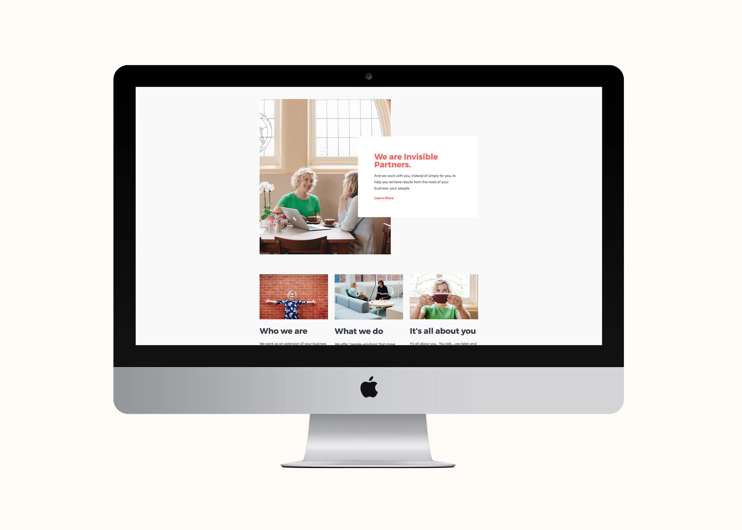 Invisible Partners website by January Made Design