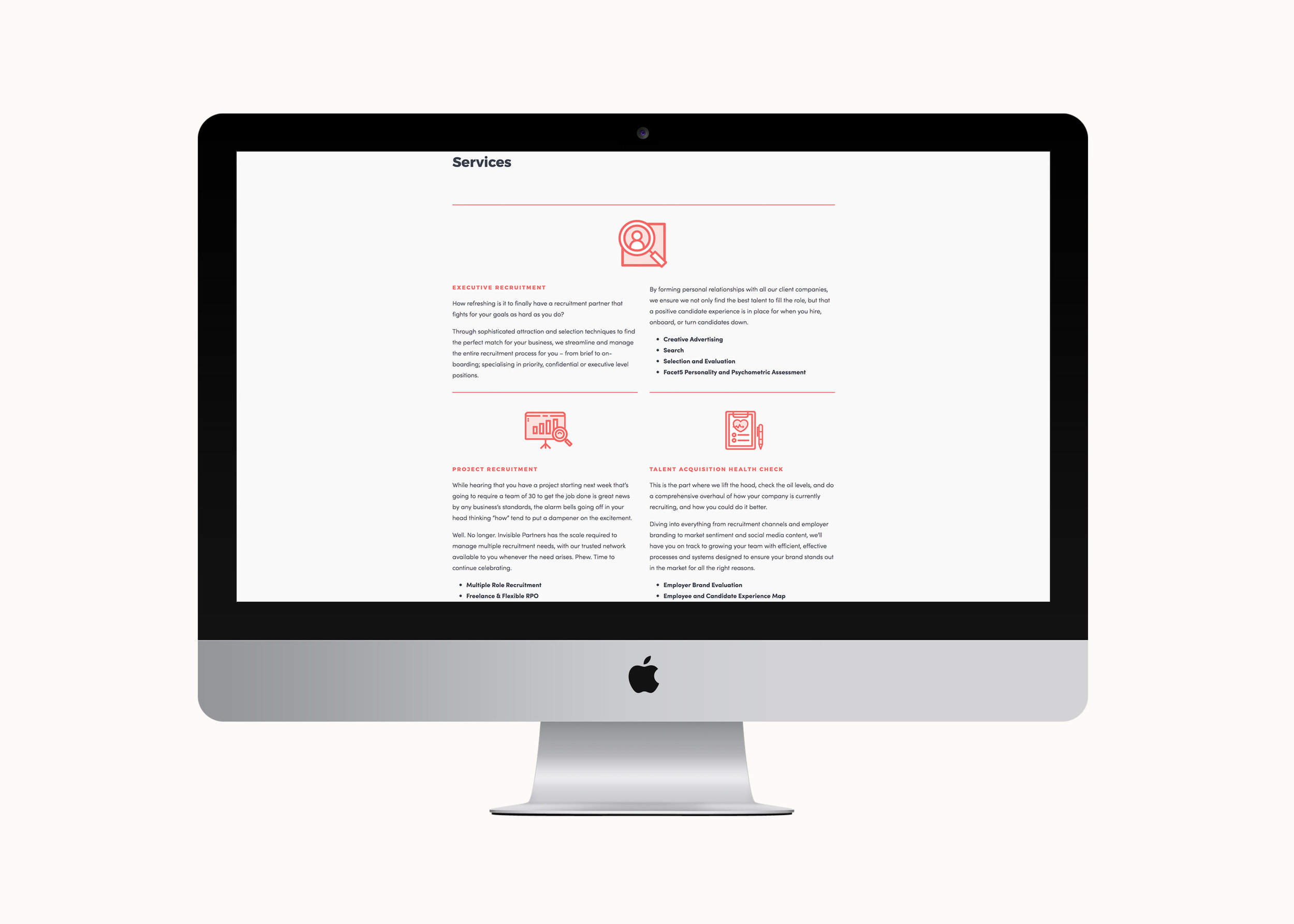 Invisible Partners website by January Made Design