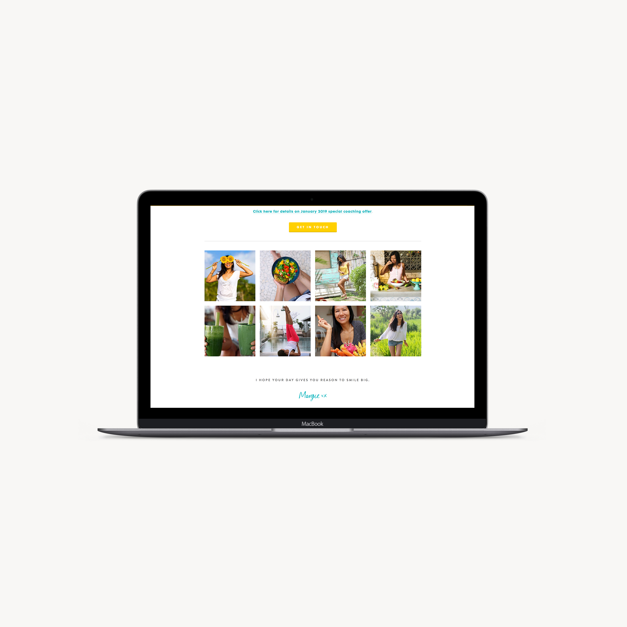 Margie's Hi-Vibe Life website - by January Made Design
