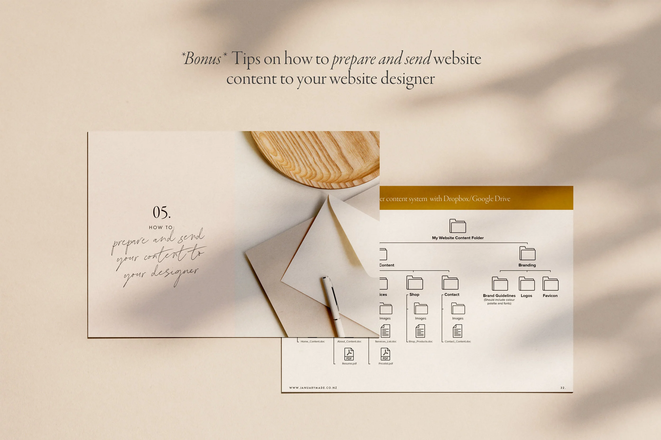 Website Content Prompt Workbook - January Made Design