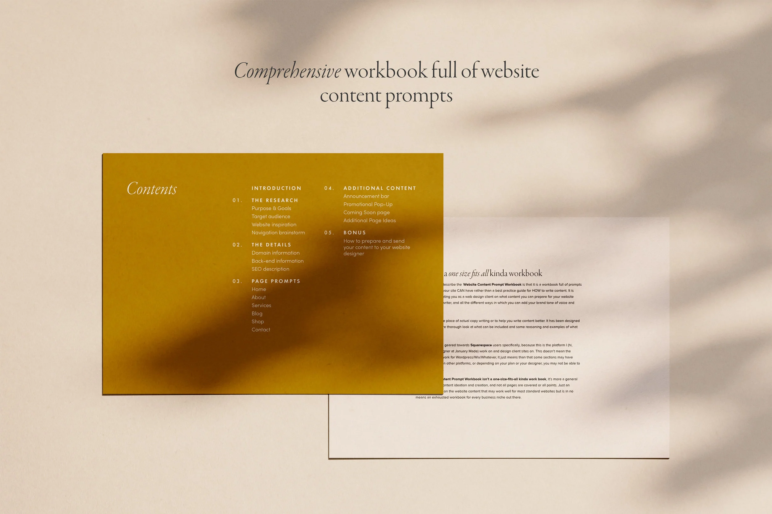 Website Content Prompt Workbook - January Made Design