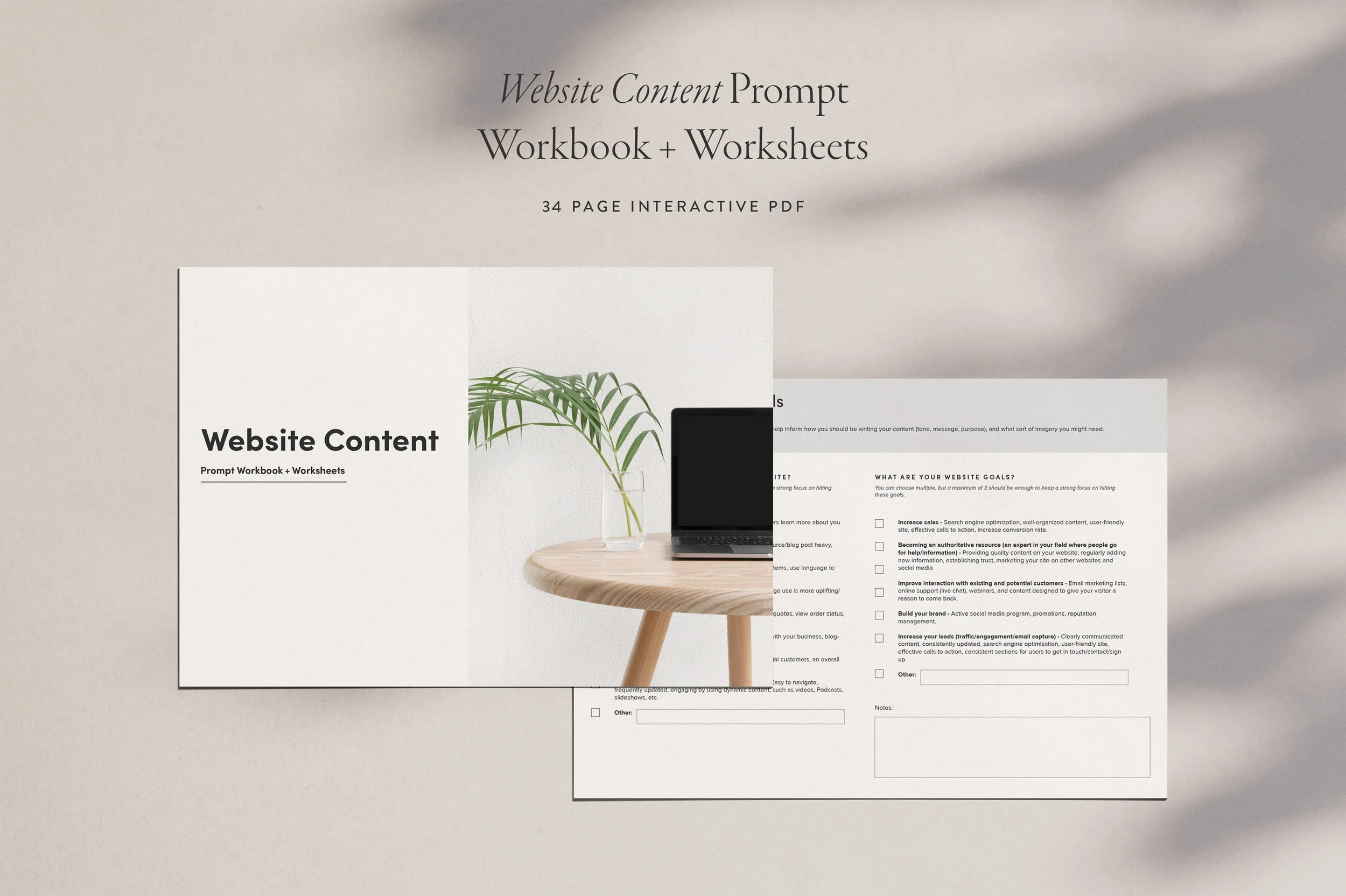 Website Content Prompt Workbook - January Made Design