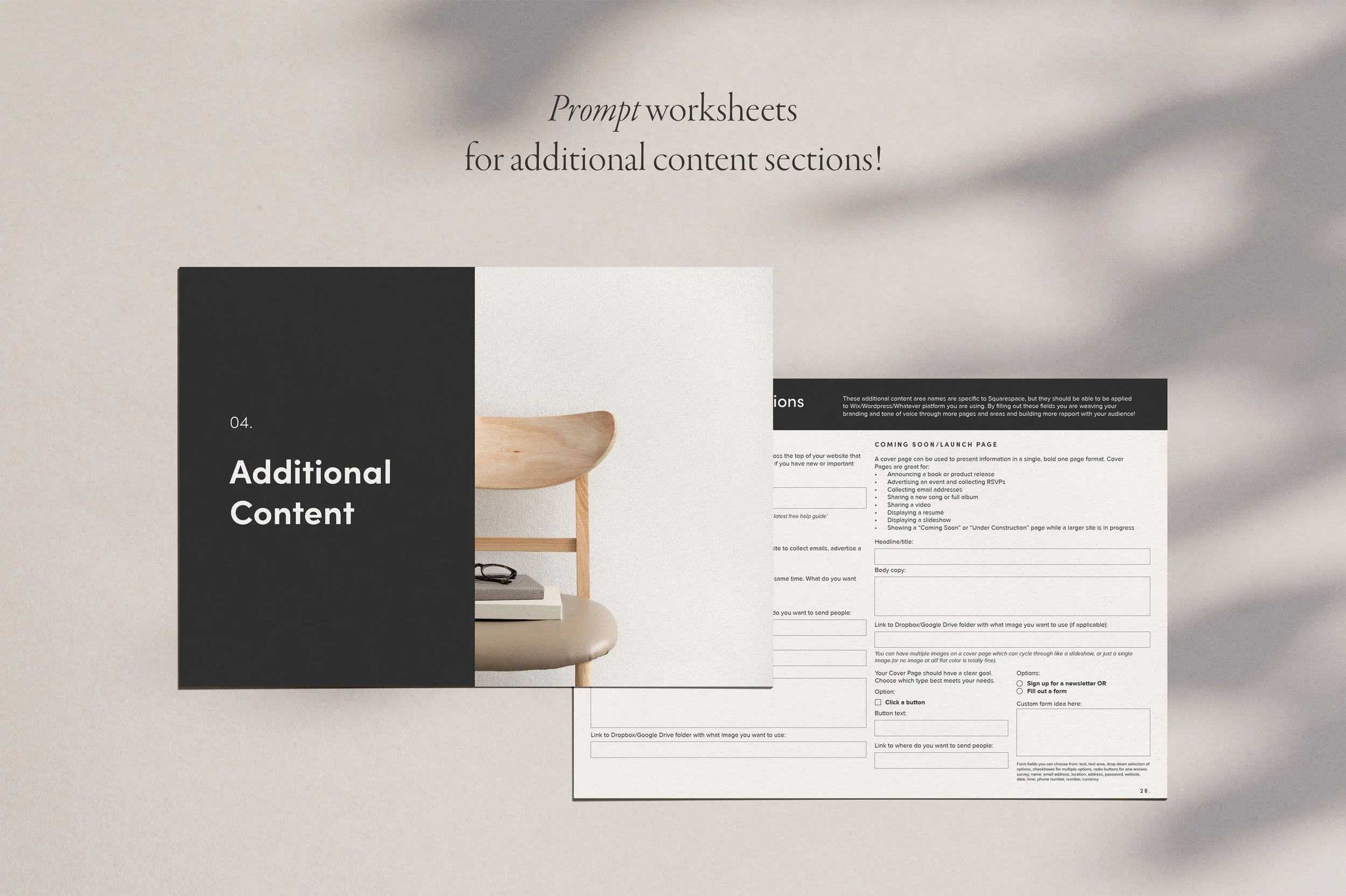 Website Content Prompt Workbook - January Made Design