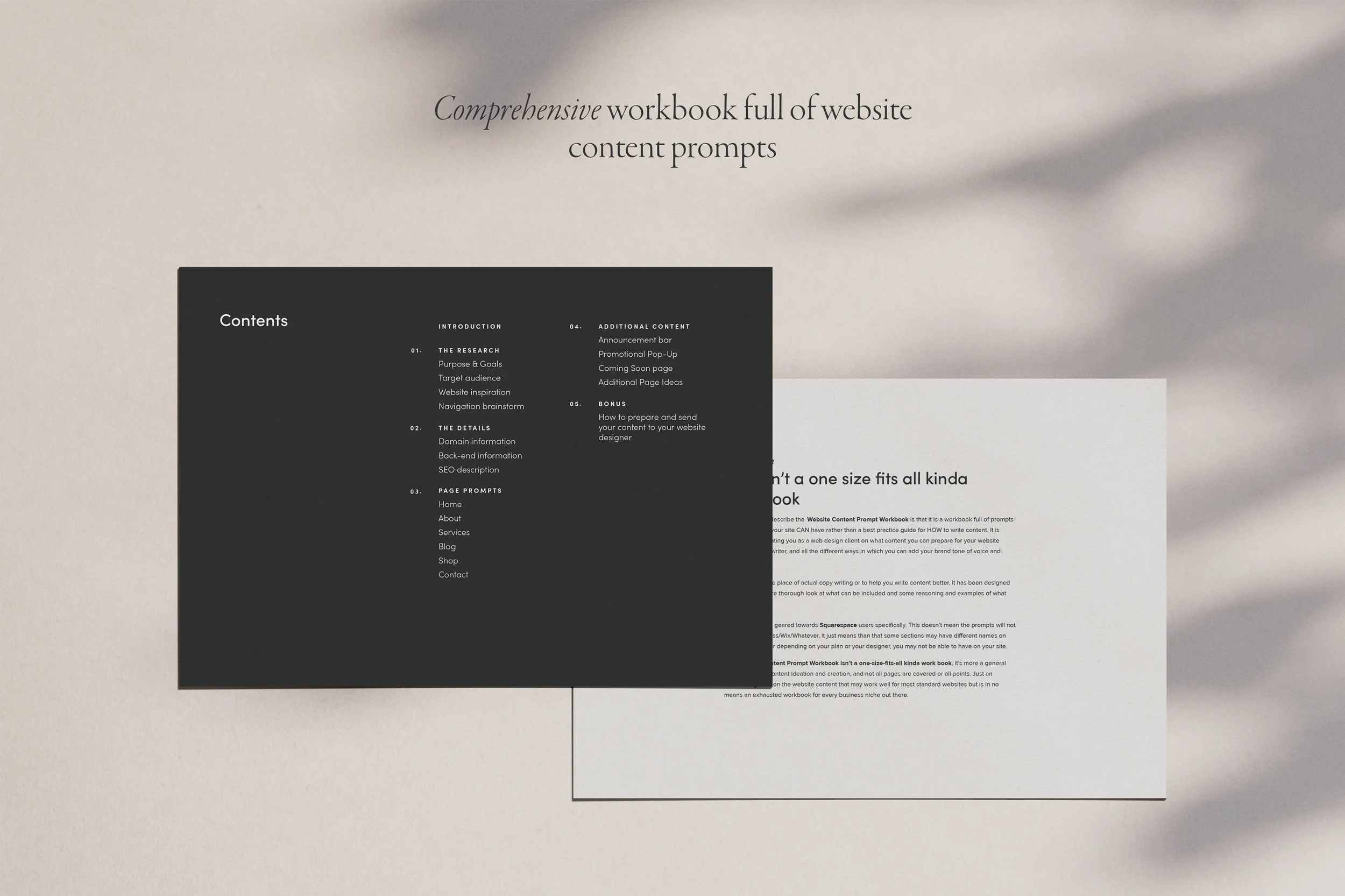 Website Content Prompt Workbook - January Made Design