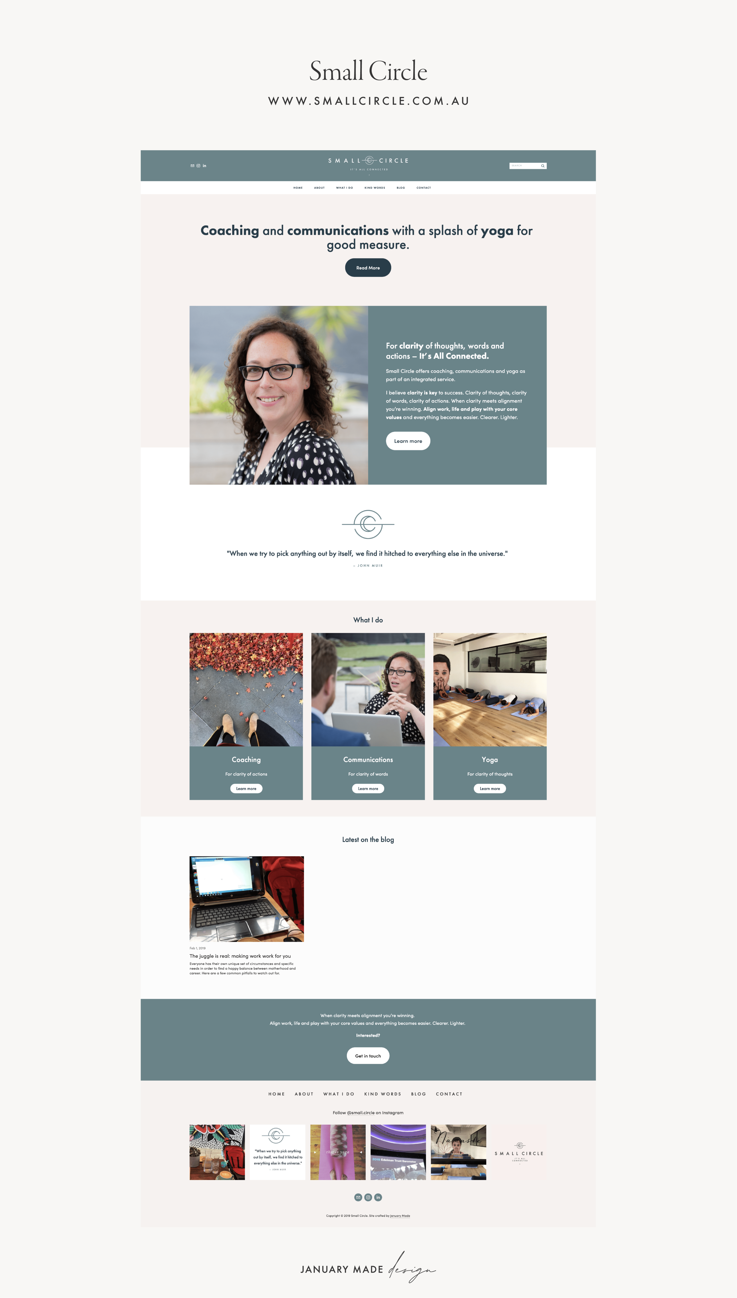 Small Circle Website - by January Made Design