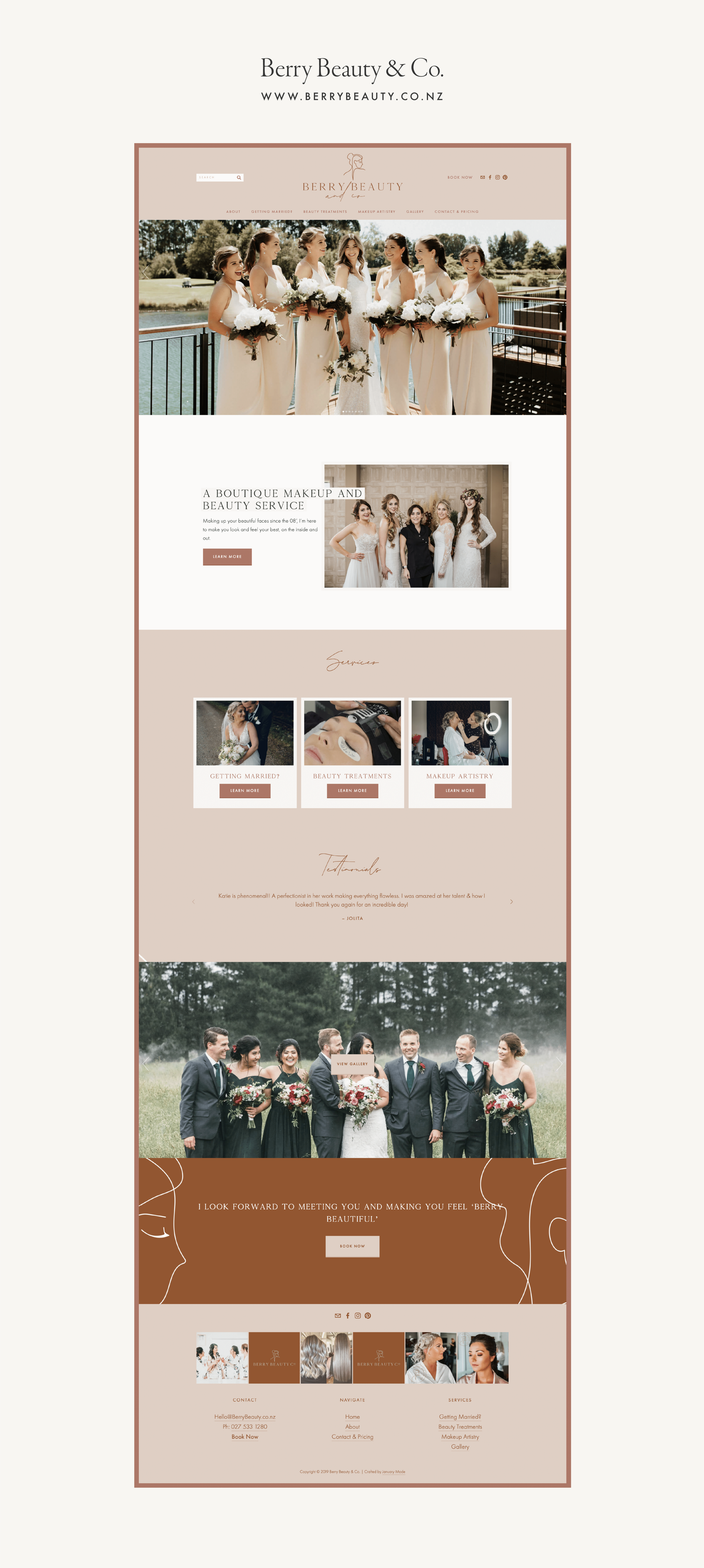 Berry Beauty &amp; Co website - by January Made Design