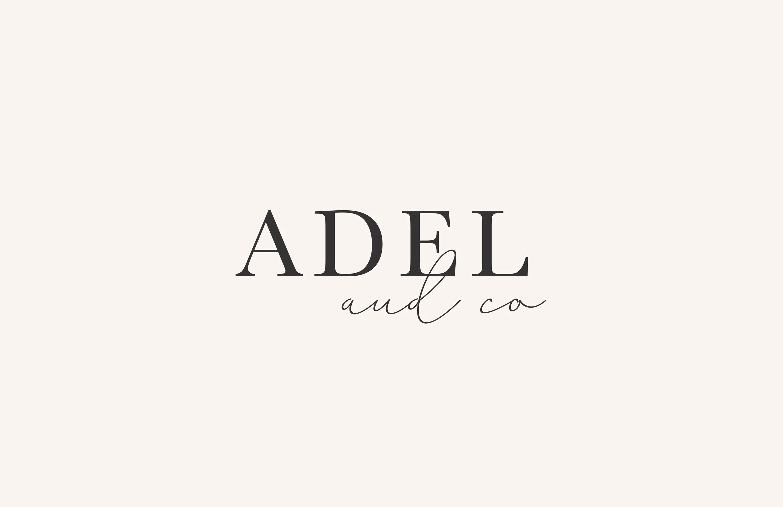 Adel &amp; Co logo - by January Made Design