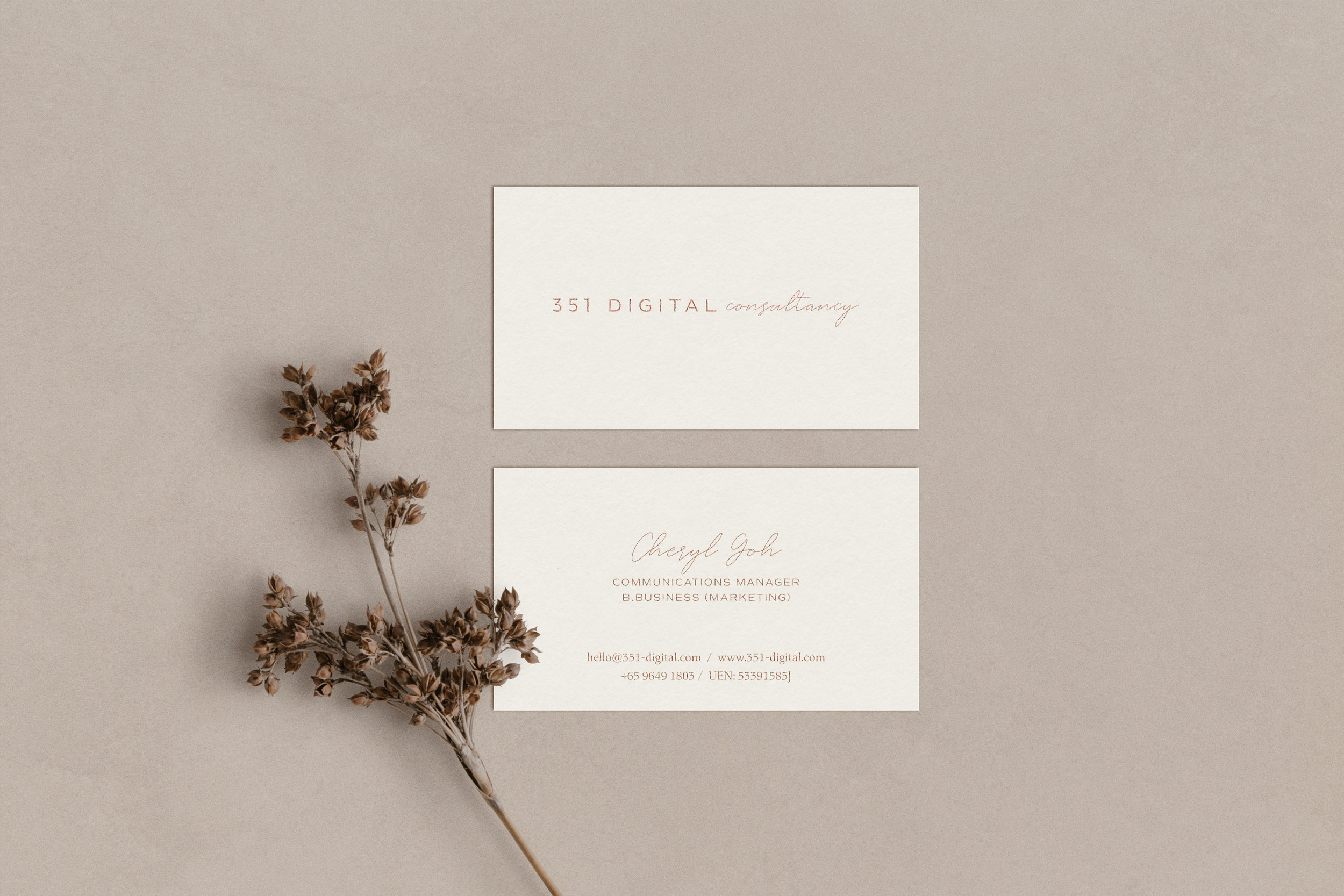 351 Digital Consultancy business cards - by January Made Design