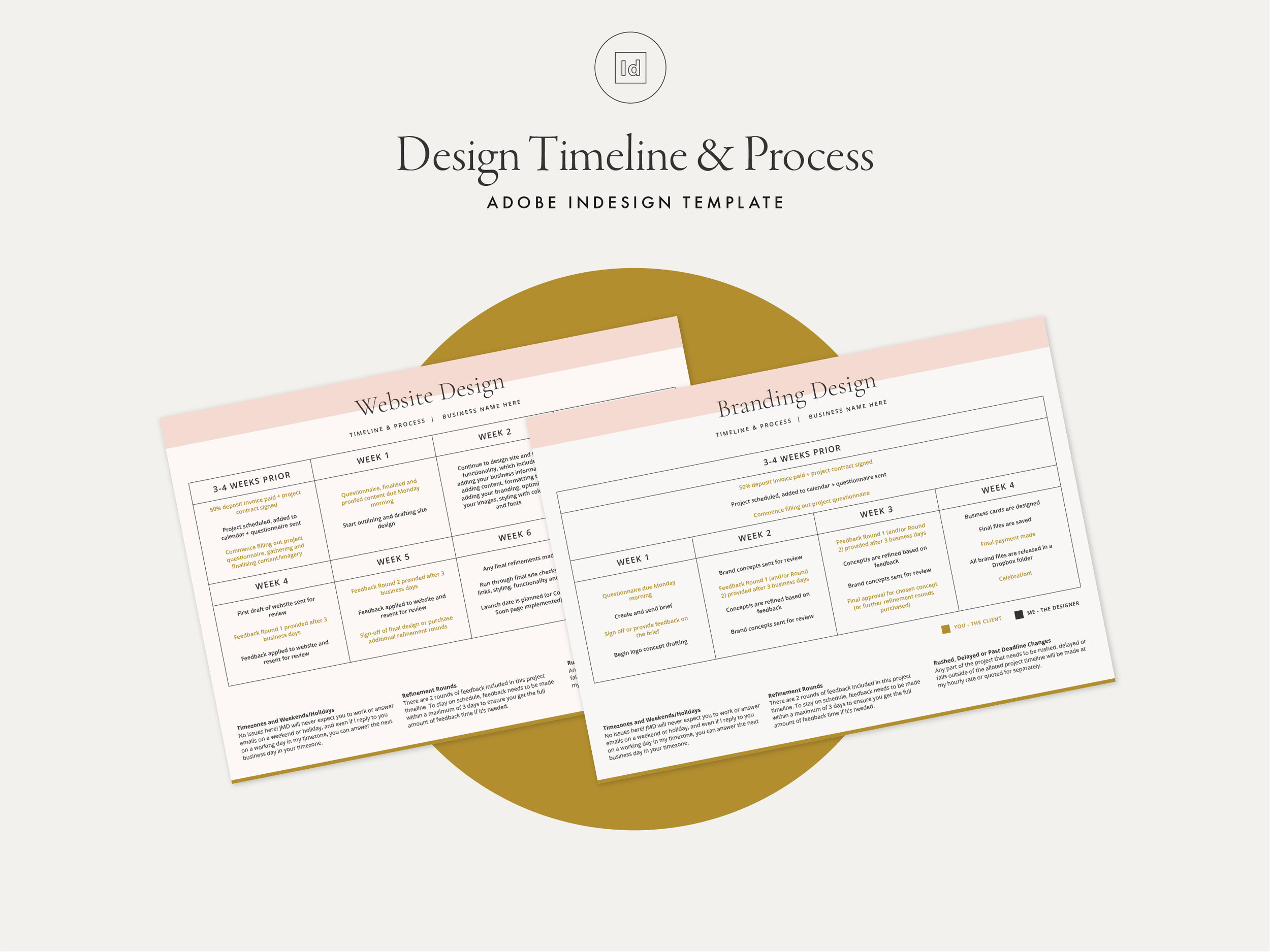 Timeline and Process Adobe Template