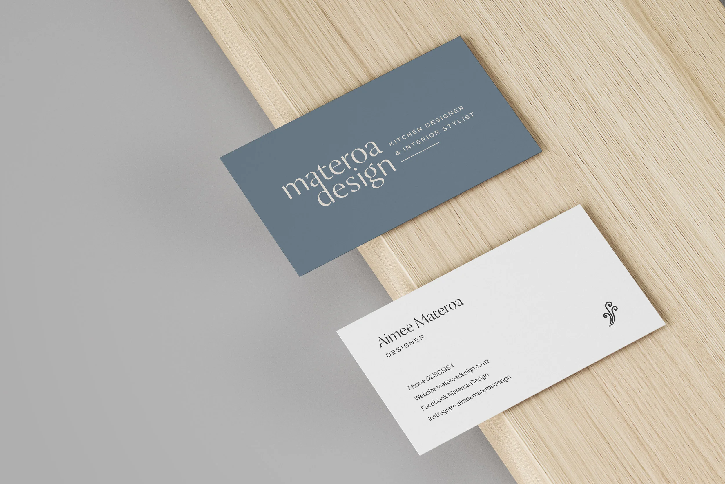 Materoa Design business cards - by January Made Design