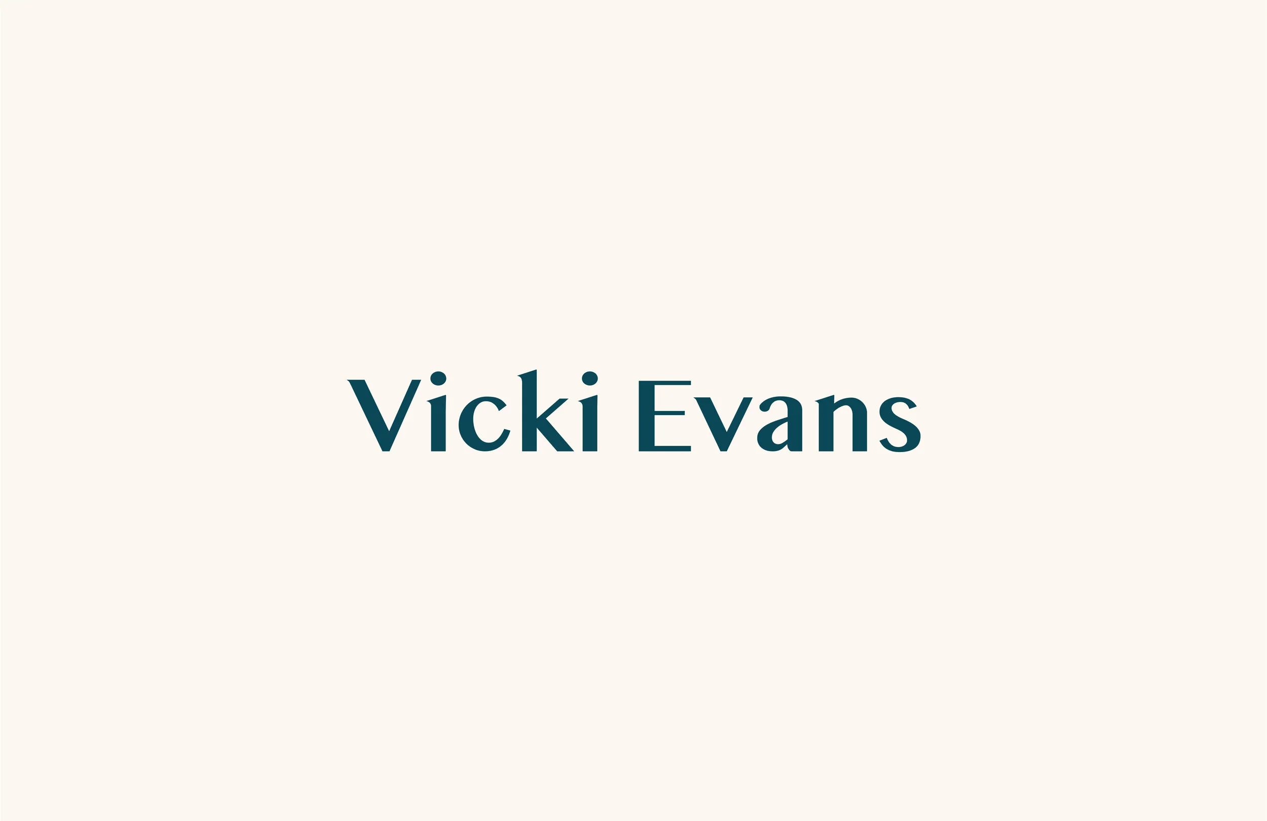 Vicki Evans logo - by January Made Design
